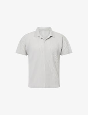 Basics Pleated Knitted Polo Top by ISSEY MIYAKE