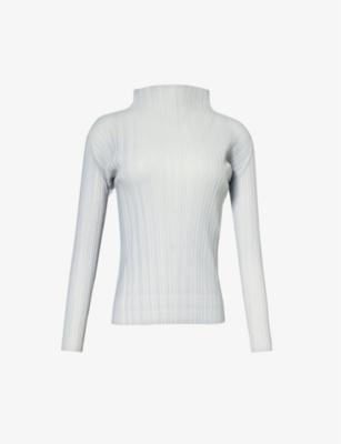 Basics pleated knitted cardigan by ISSEY MIYAKE