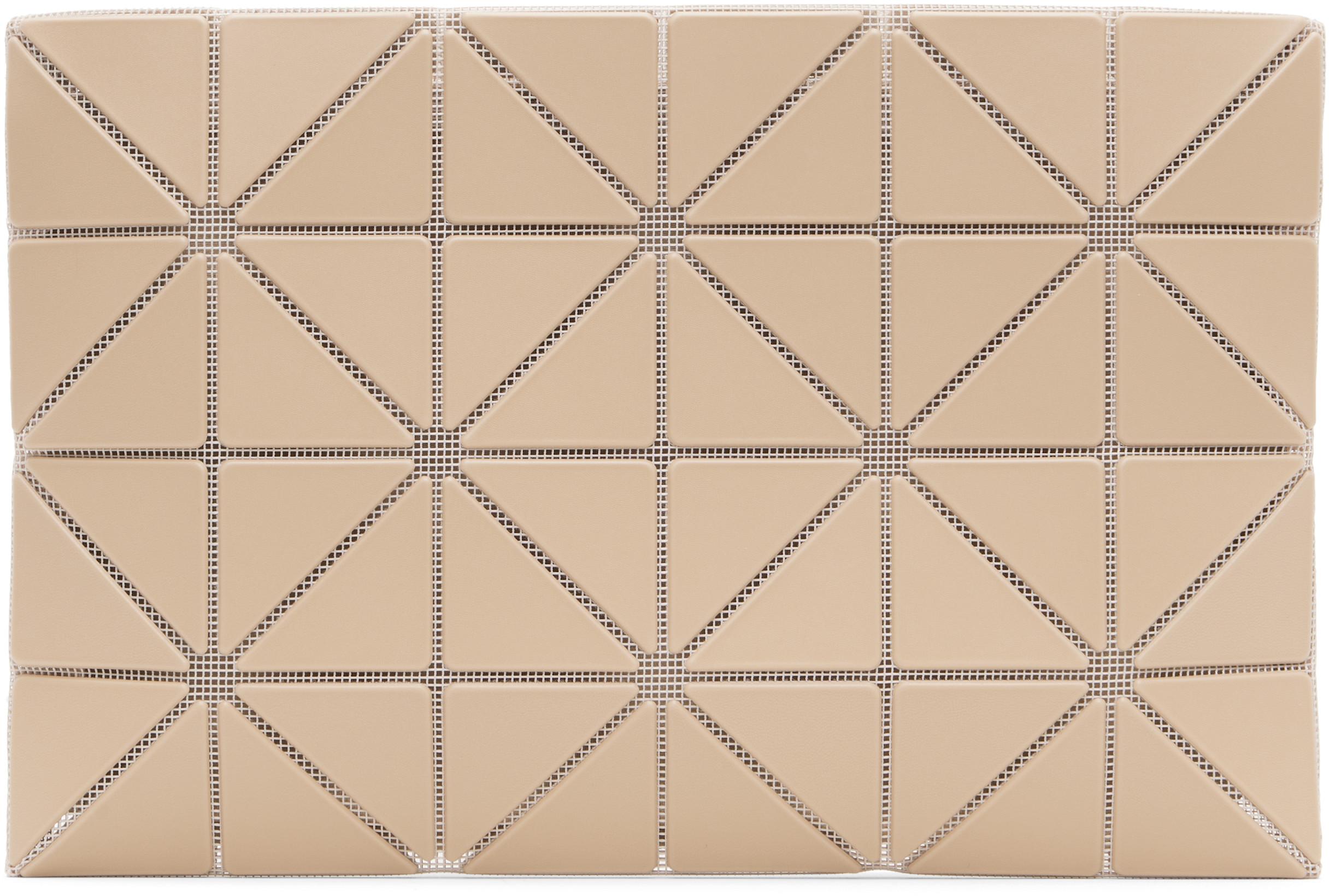 Beige Lucent W Color Pouch by ISSEY MIYAKE