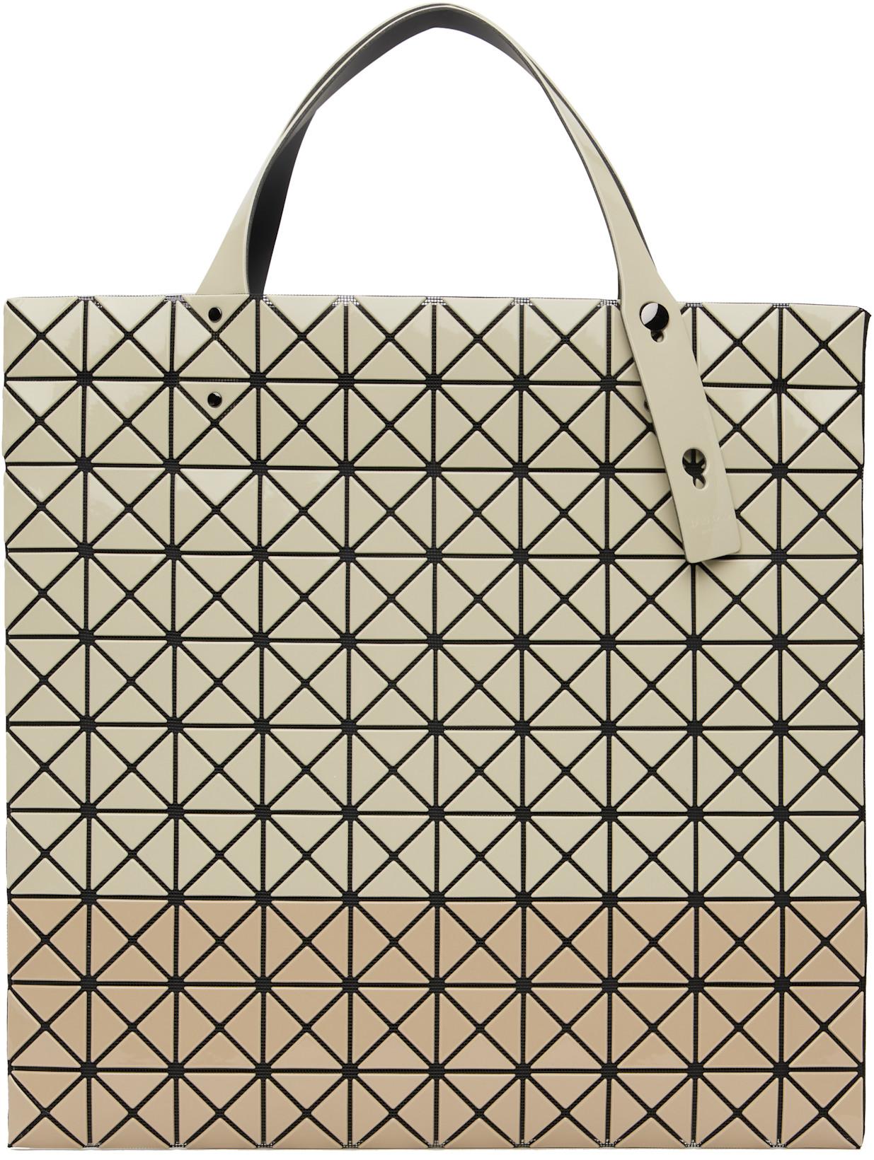 Beige Prism Bi-Color Tote by ISSEY MIYAKE