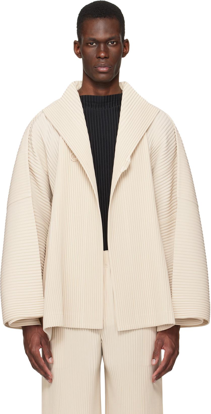 Beige Wear Or Wrap Jacket by ISSEY MIYAKE