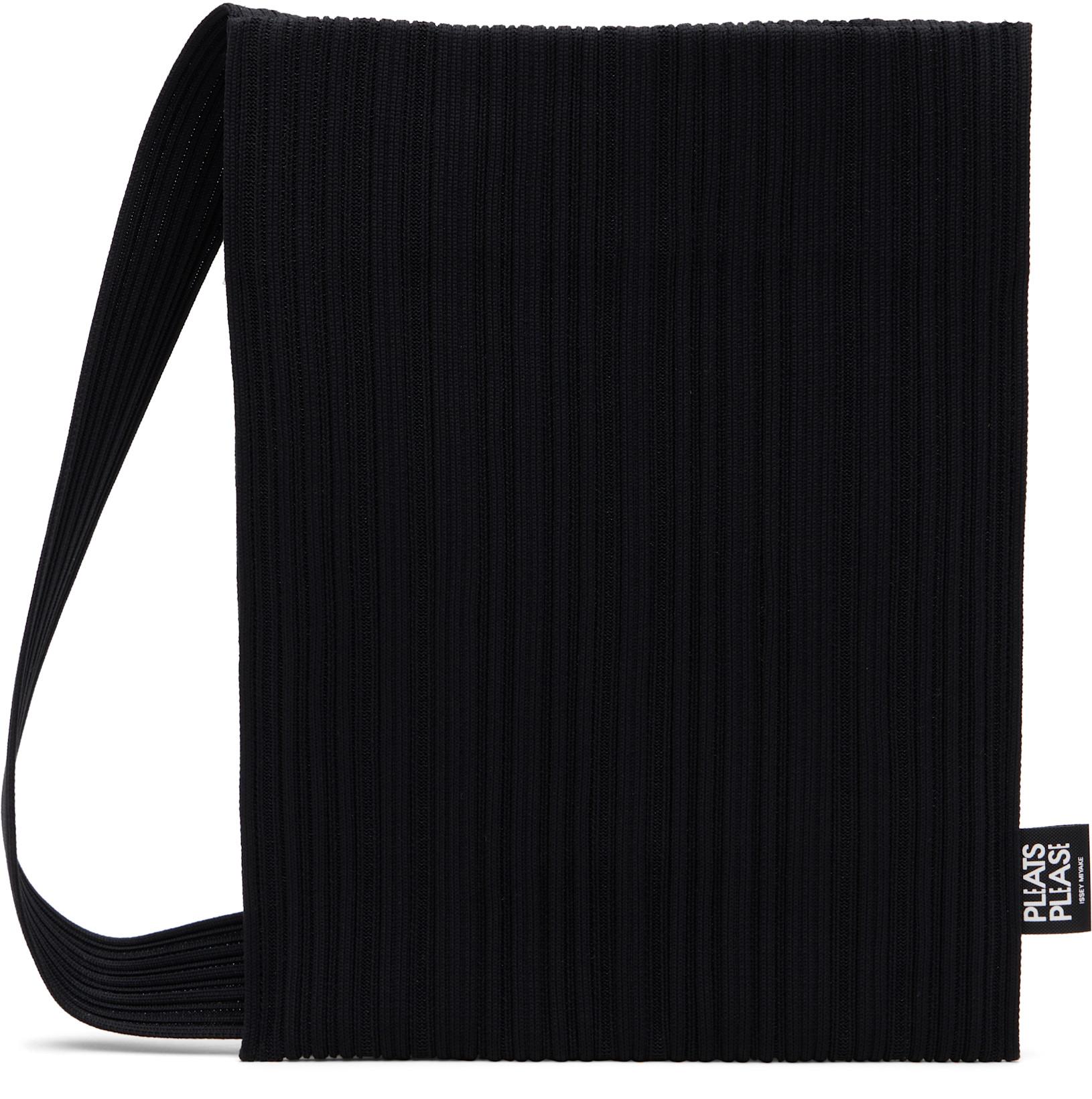 Black Crepe Knit Bag by ISSEY MIYAKE