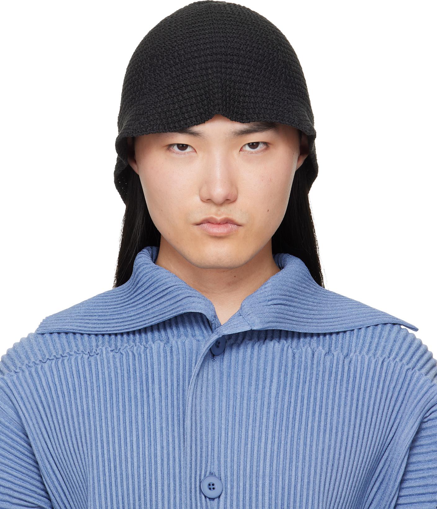 Black Crochet Hat by ISSEY MIYAKE
