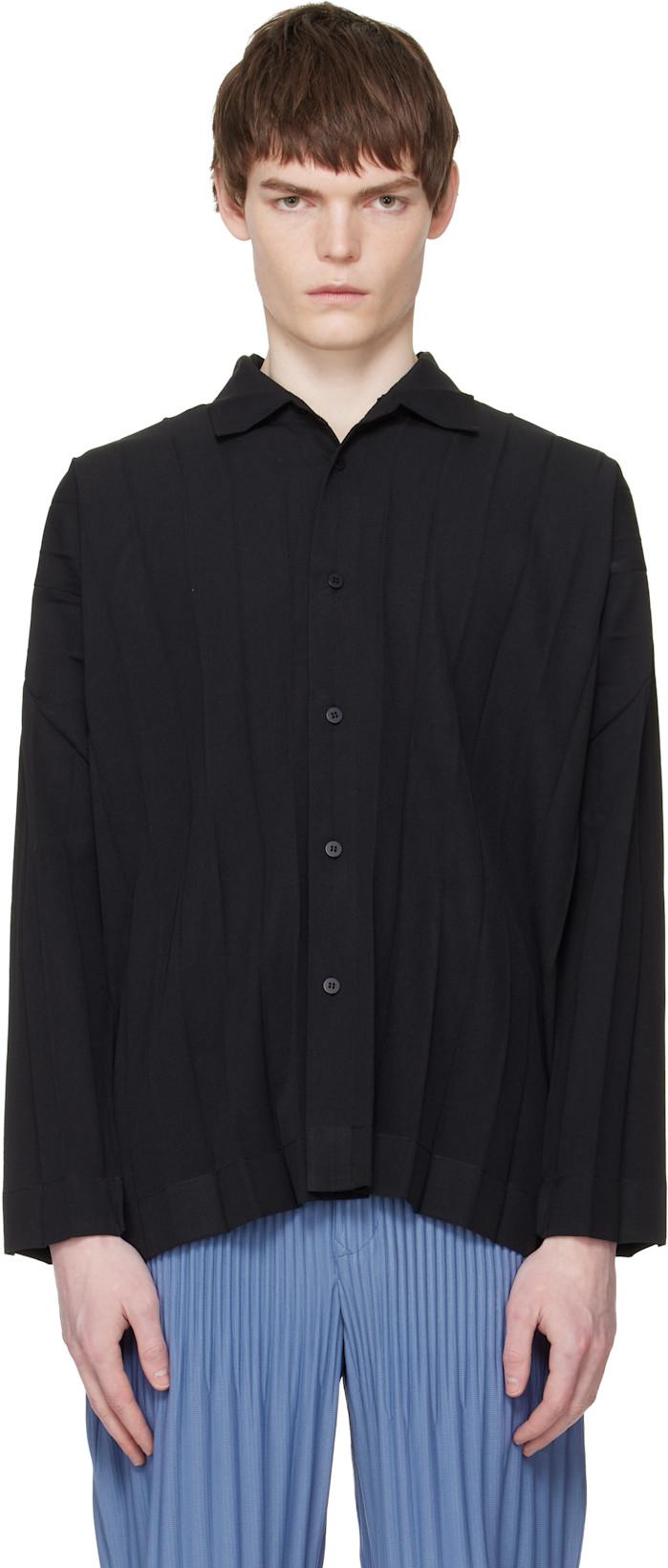 Black Edge Ensemble Shirt by ISSEY MIYAKE