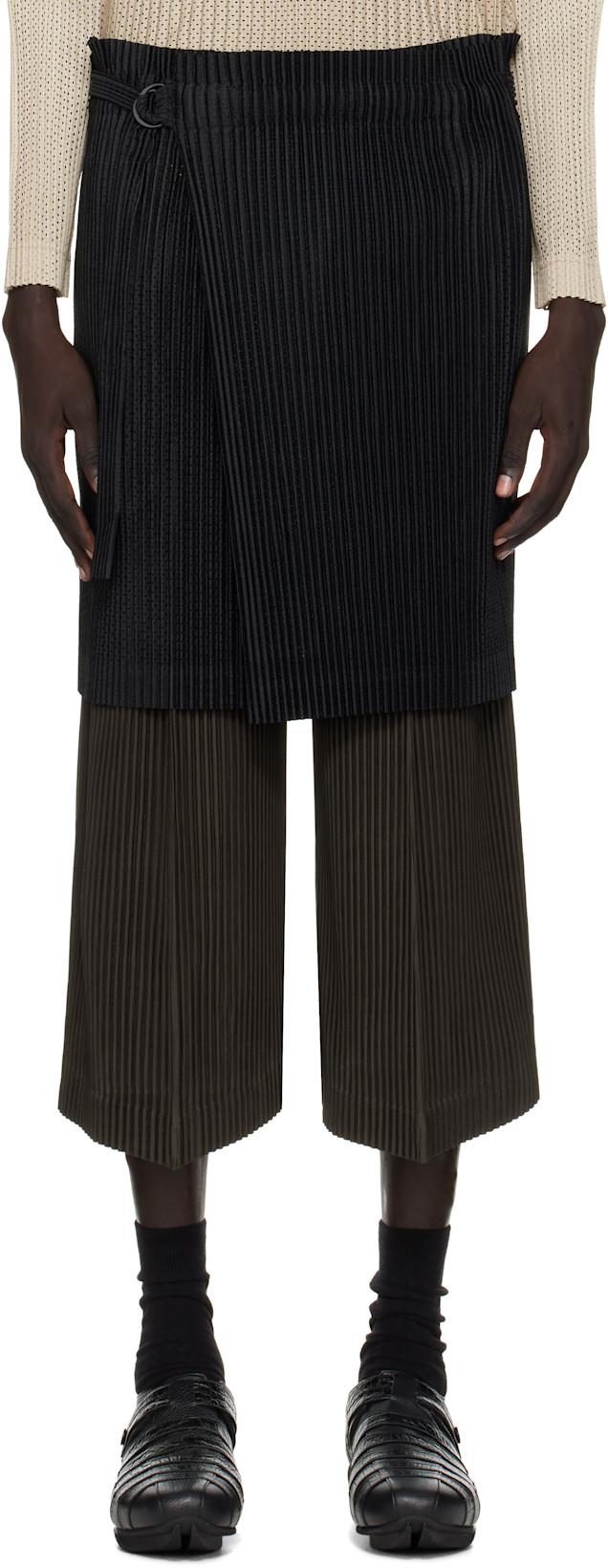 Black Light Mesh Miniskirt by ISSEY MIYAKE