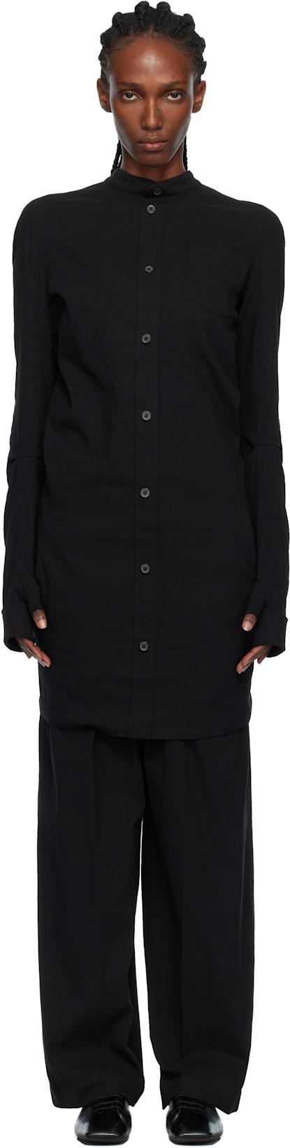 Black 'Like Torso Like Shirt' Minidress by ISSEY MIYAKE