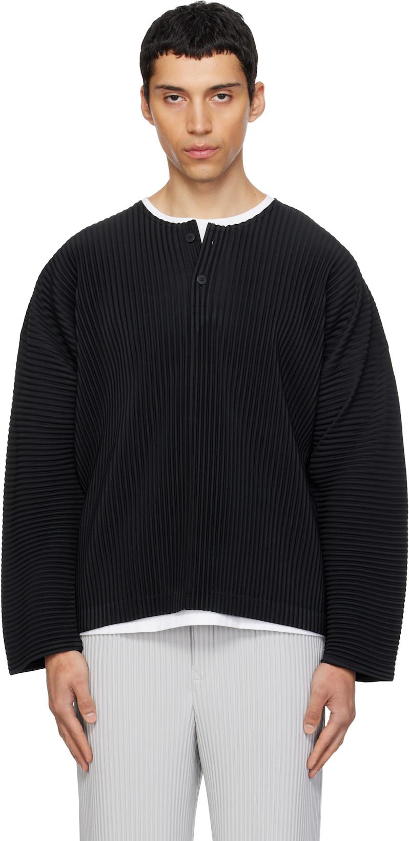 Black Monthly Colors February Henley by ISSEY MIYAKE