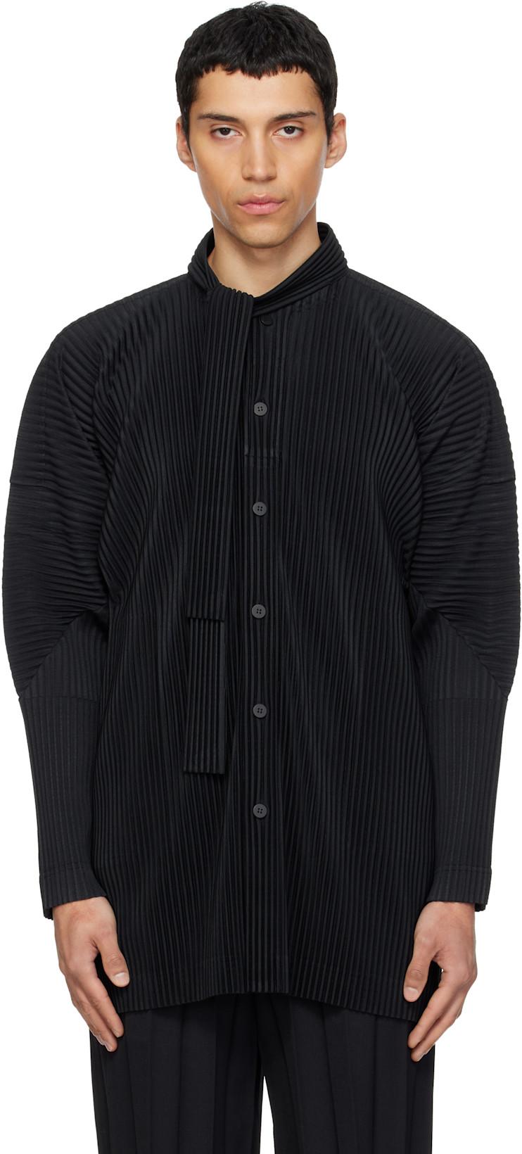 Black Monthly Colors February Shirt by ISSEY MIYAKE