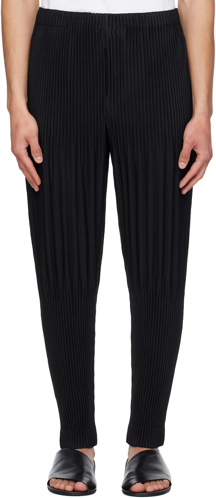 Black Monthly Colors February Trousers by ISSEY MIYAKE