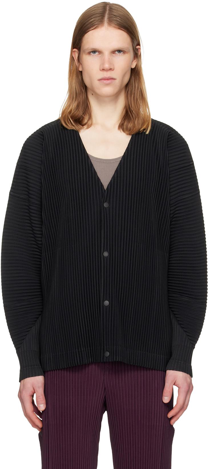 Black Monthly Colors October Cardigan by ISSEY MIYAKE