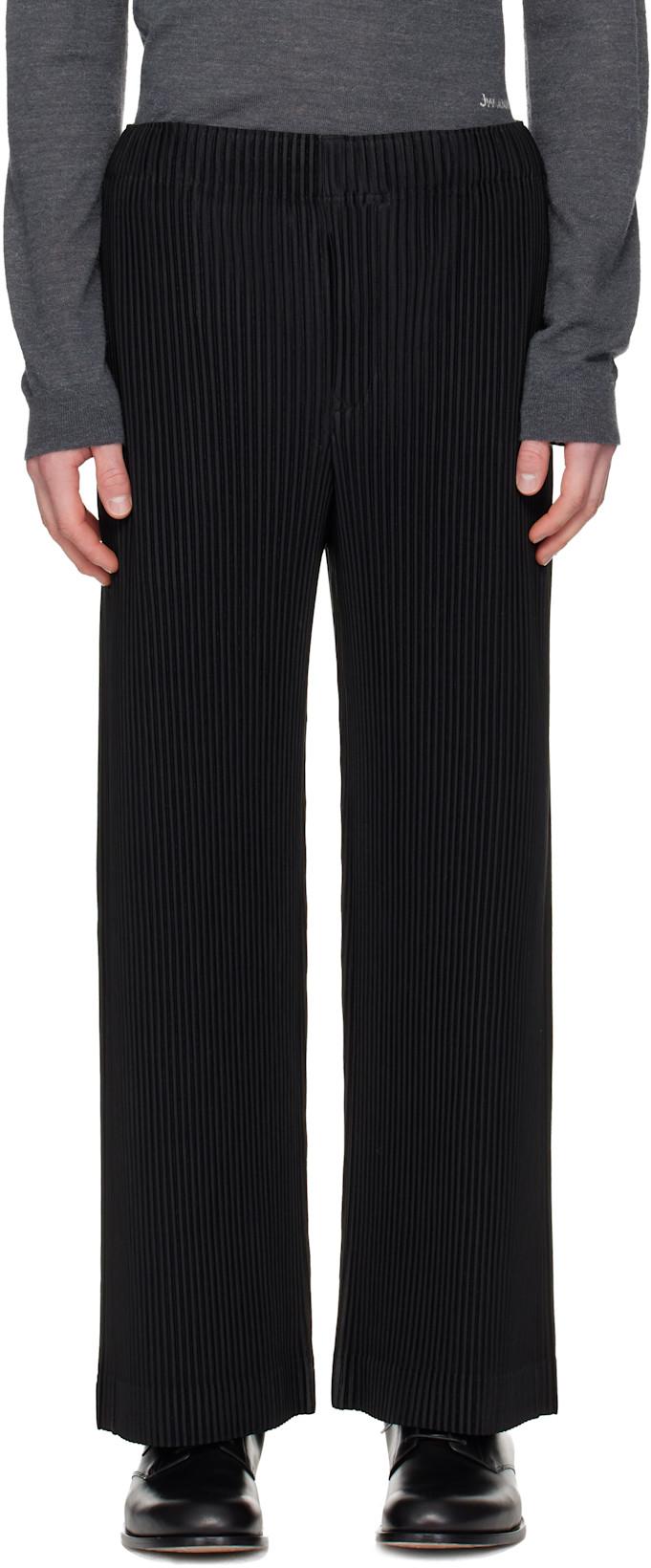 Black Monthly Colors October Trousers by ISSEY MIYAKE