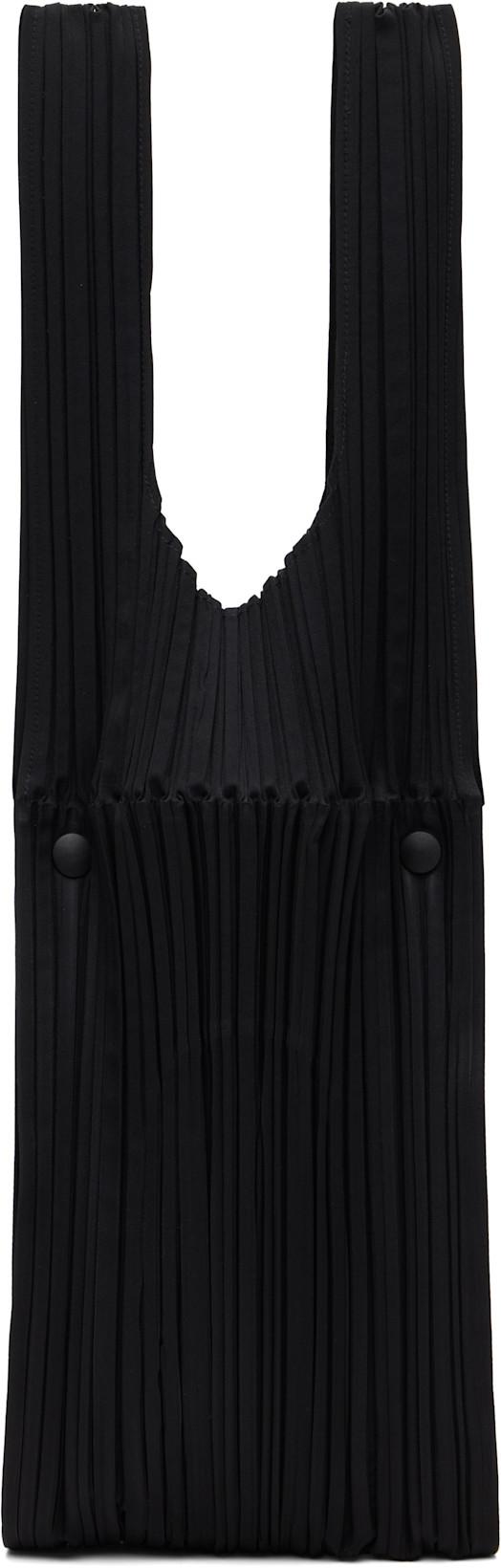 Black Pleats Bridge Tote by ISSEY MIYAKE