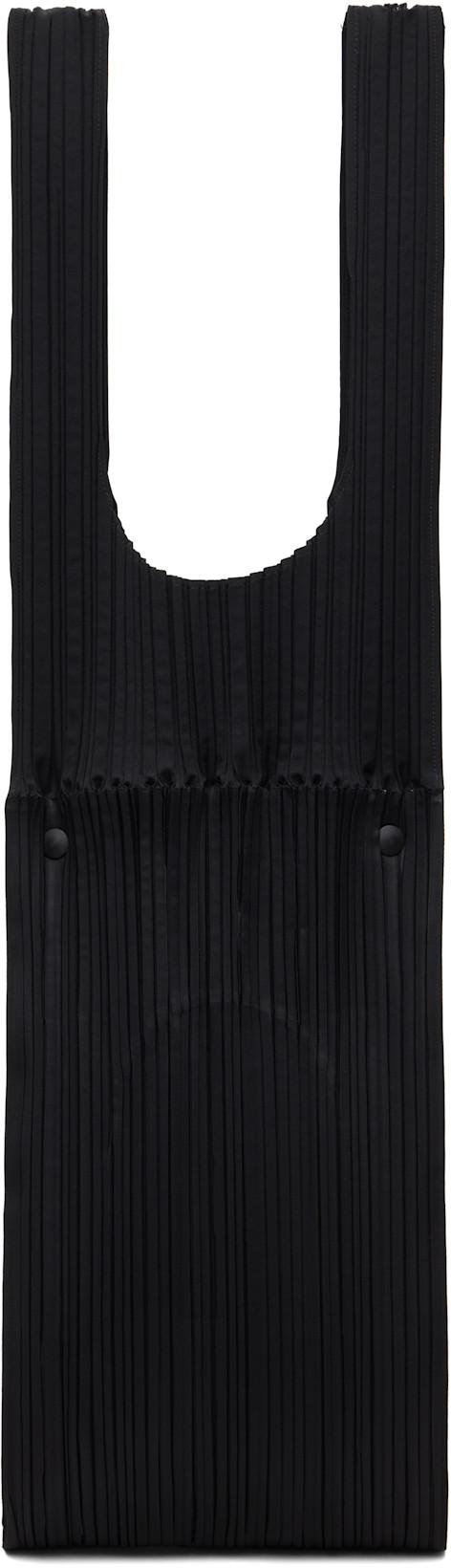 Black Pleats Bridge Tote by ISSEY MIYAKE