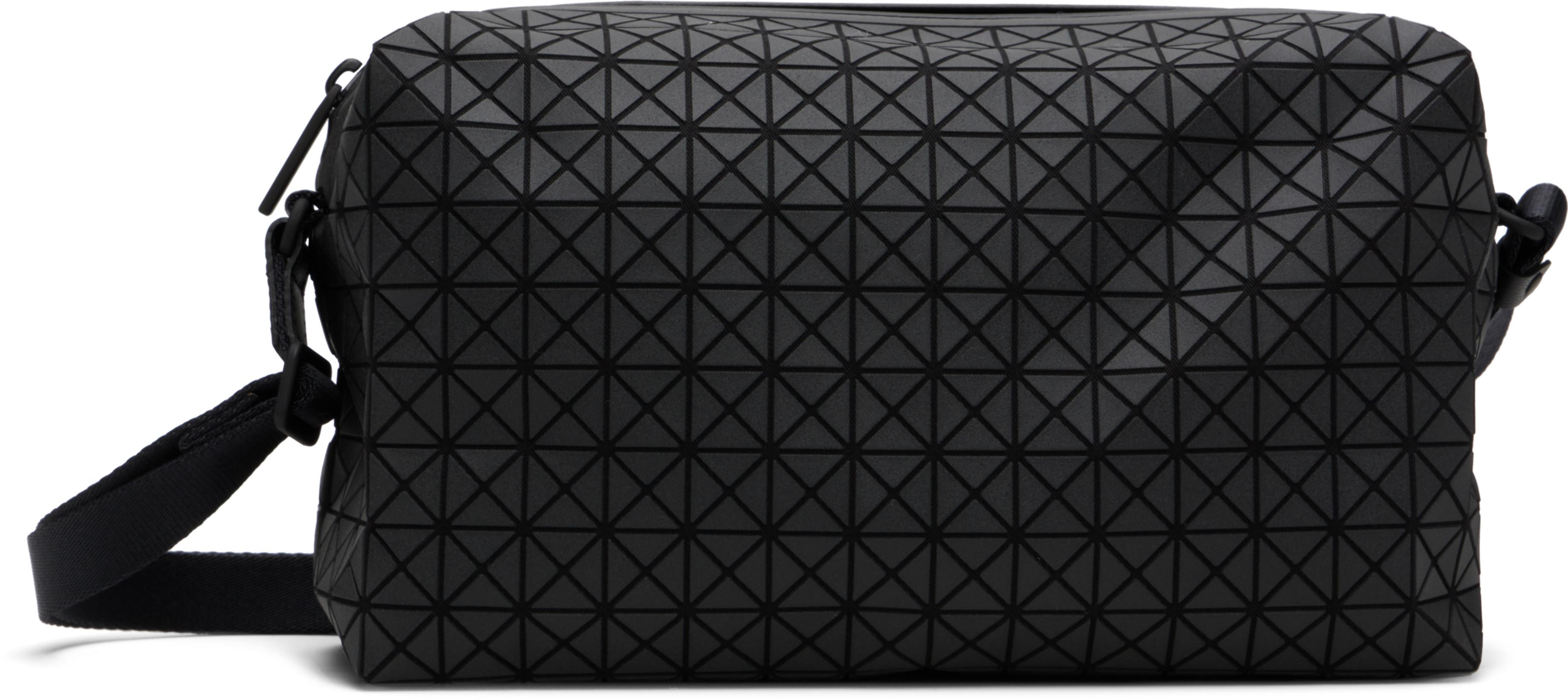 Black Saddle Shoulder Bag by ISSEY MIYAKE