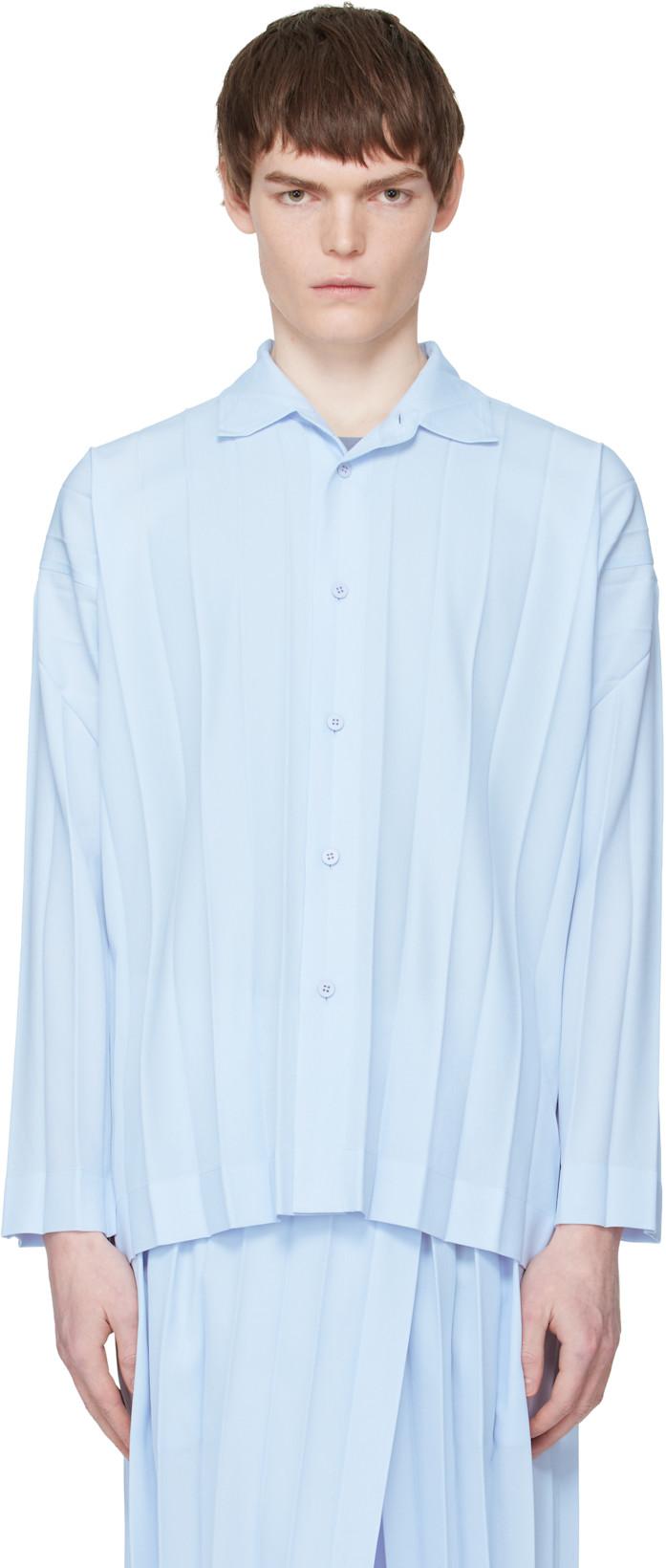 Blue Edge Ensemble Shirt by ISSEY MIYAKE