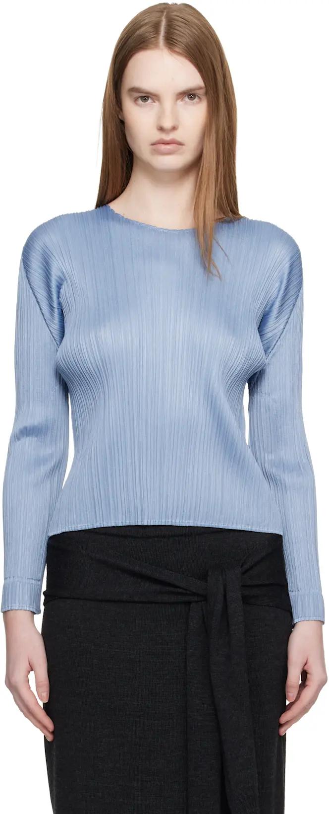 Blue Monthly Colors December Blouse by ISSEY MIYAKE