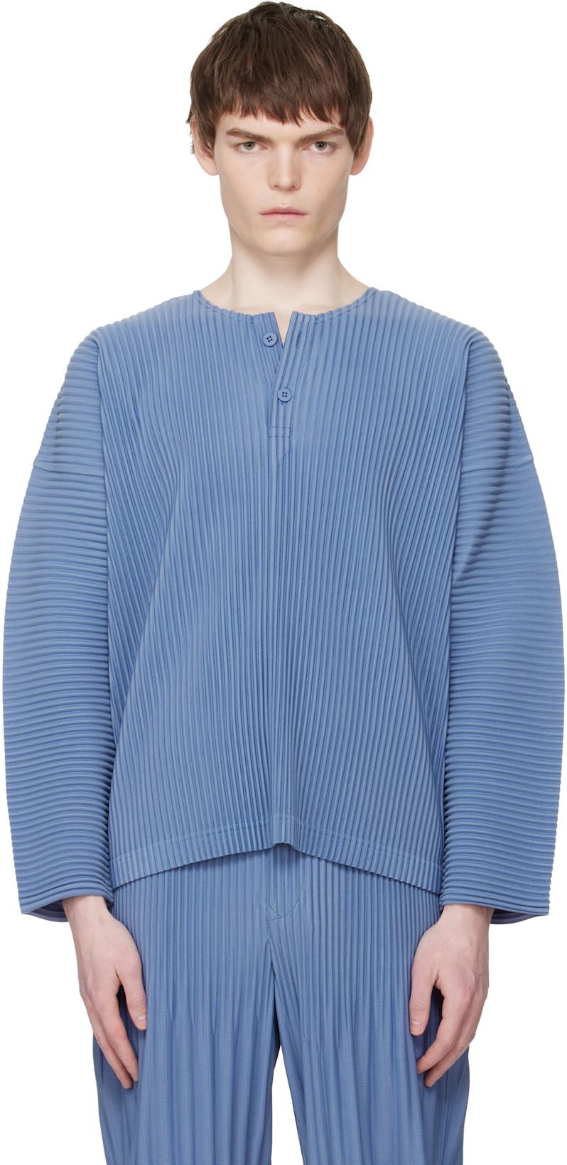 Blue Monthly Colors February Henley by ISSEY MIYAKE