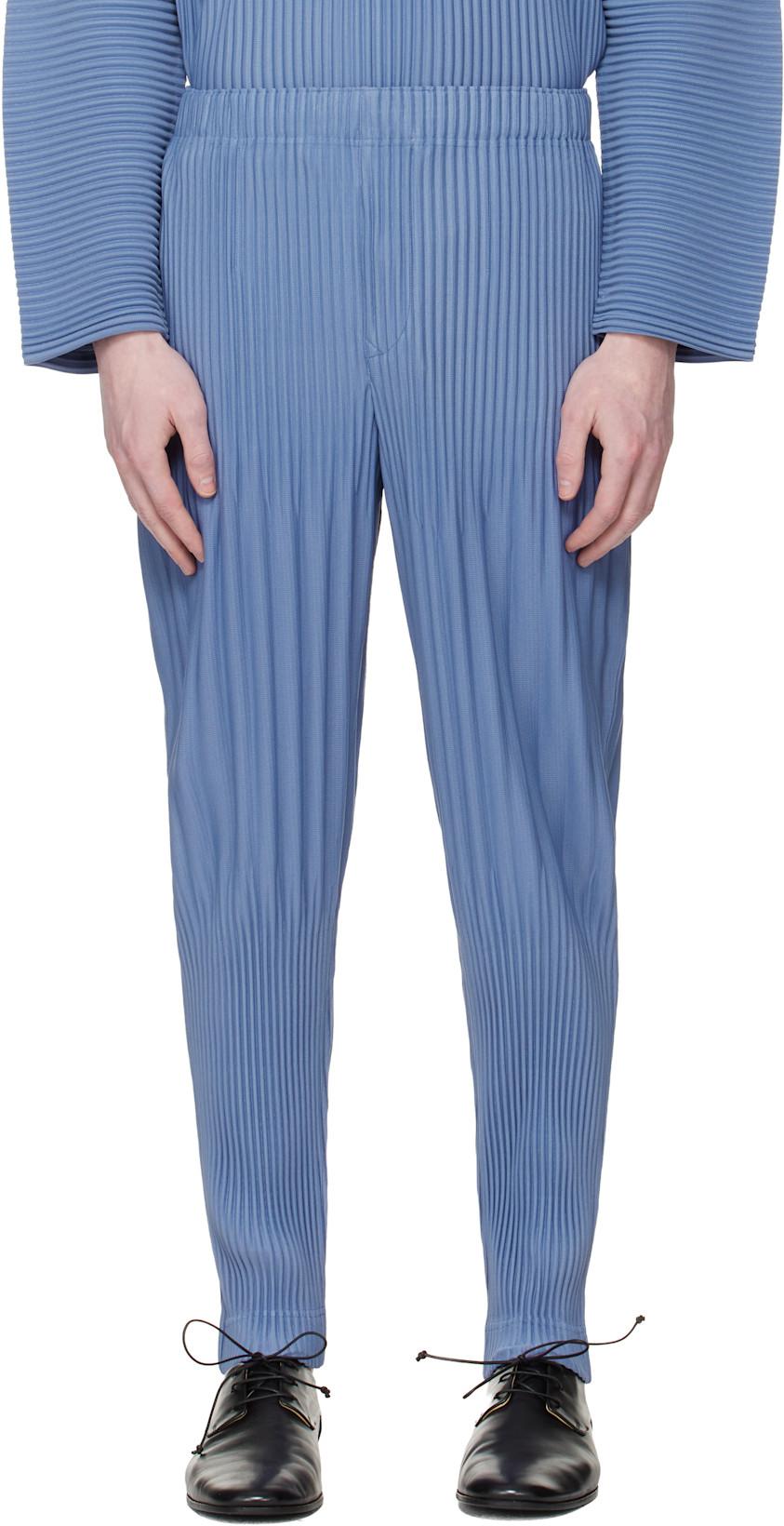 Blue Monthly Colors February Trousers by ISSEY MIYAKE
