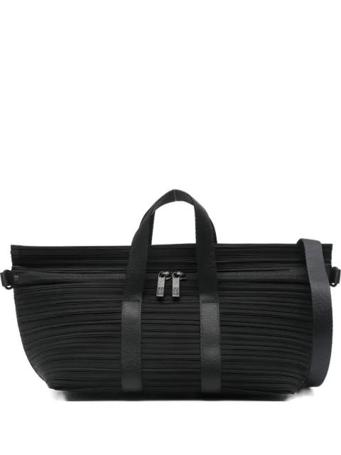 Boston pleated satchel by ISSEY MIYAKE