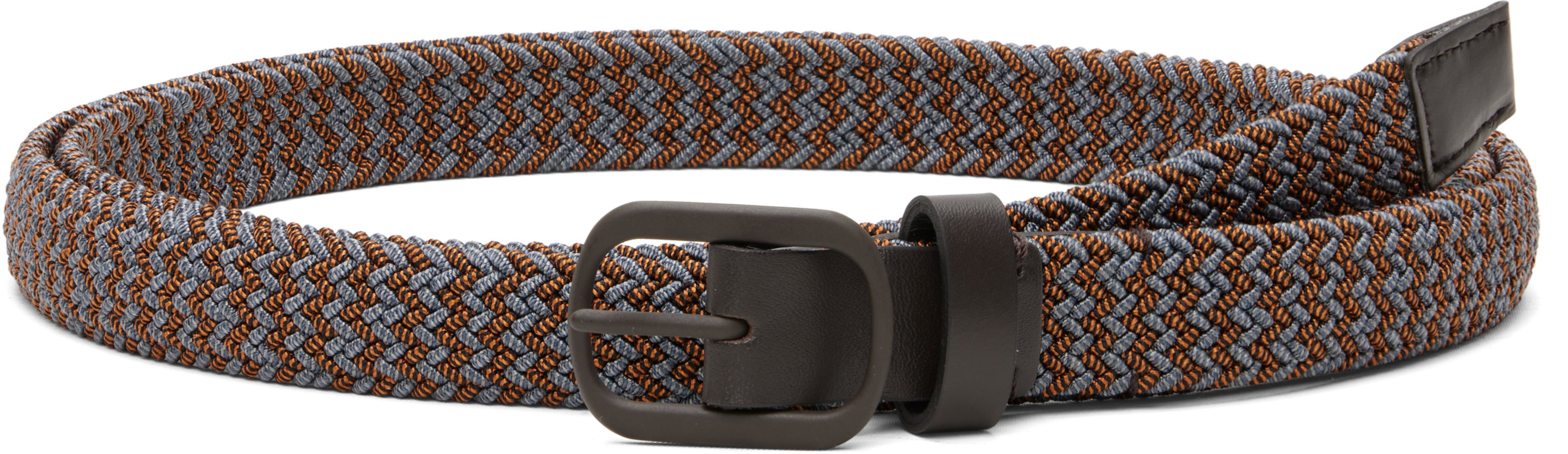 Brown Braided Belt by ISSEY MIYAKE