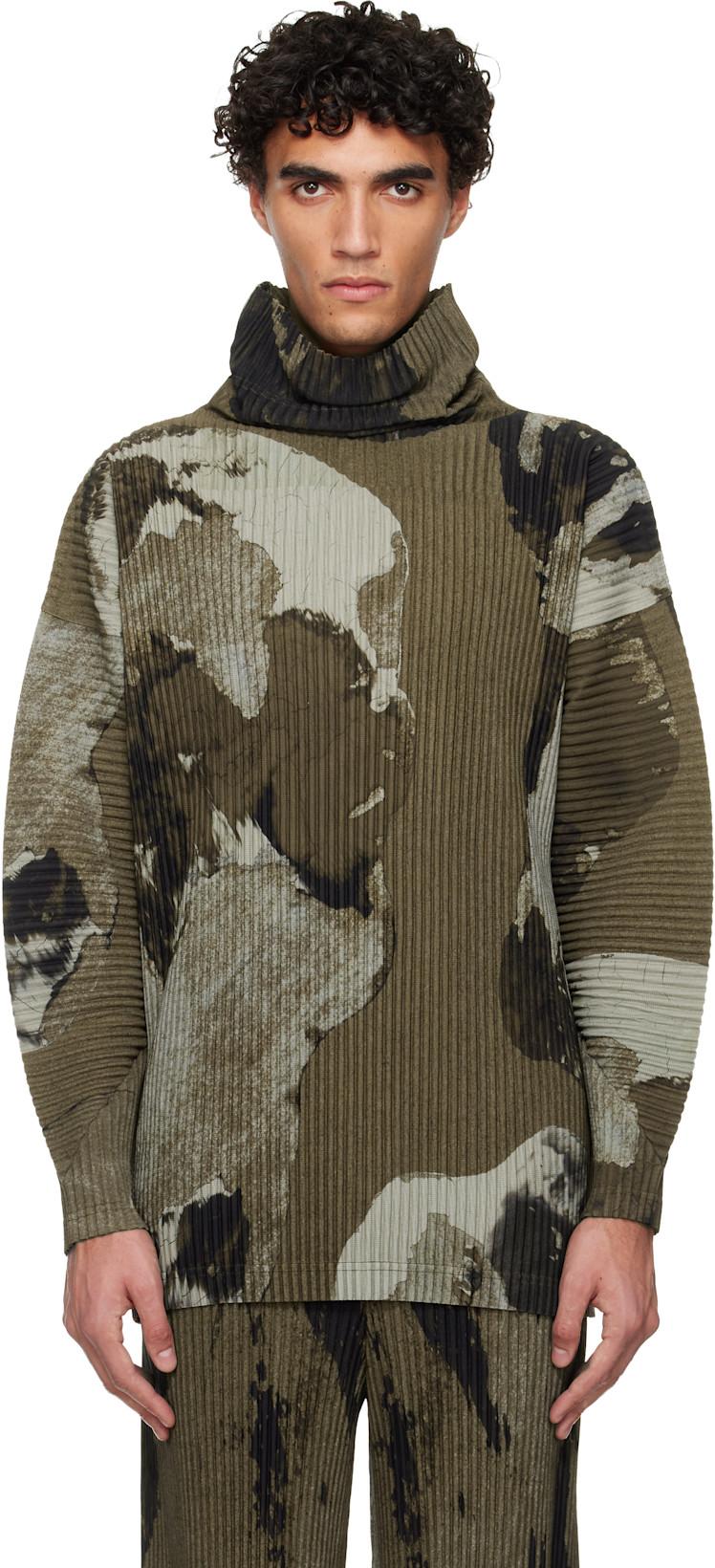 Brown Painted Stone Top by ISSEY MIYAKE