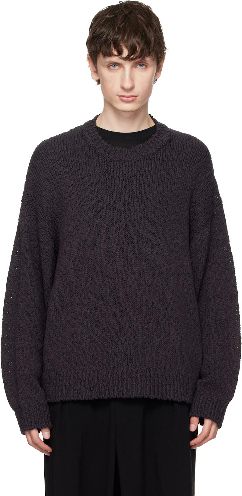 Brown Risotto Knit Sweater by ISSEY MIYAKE