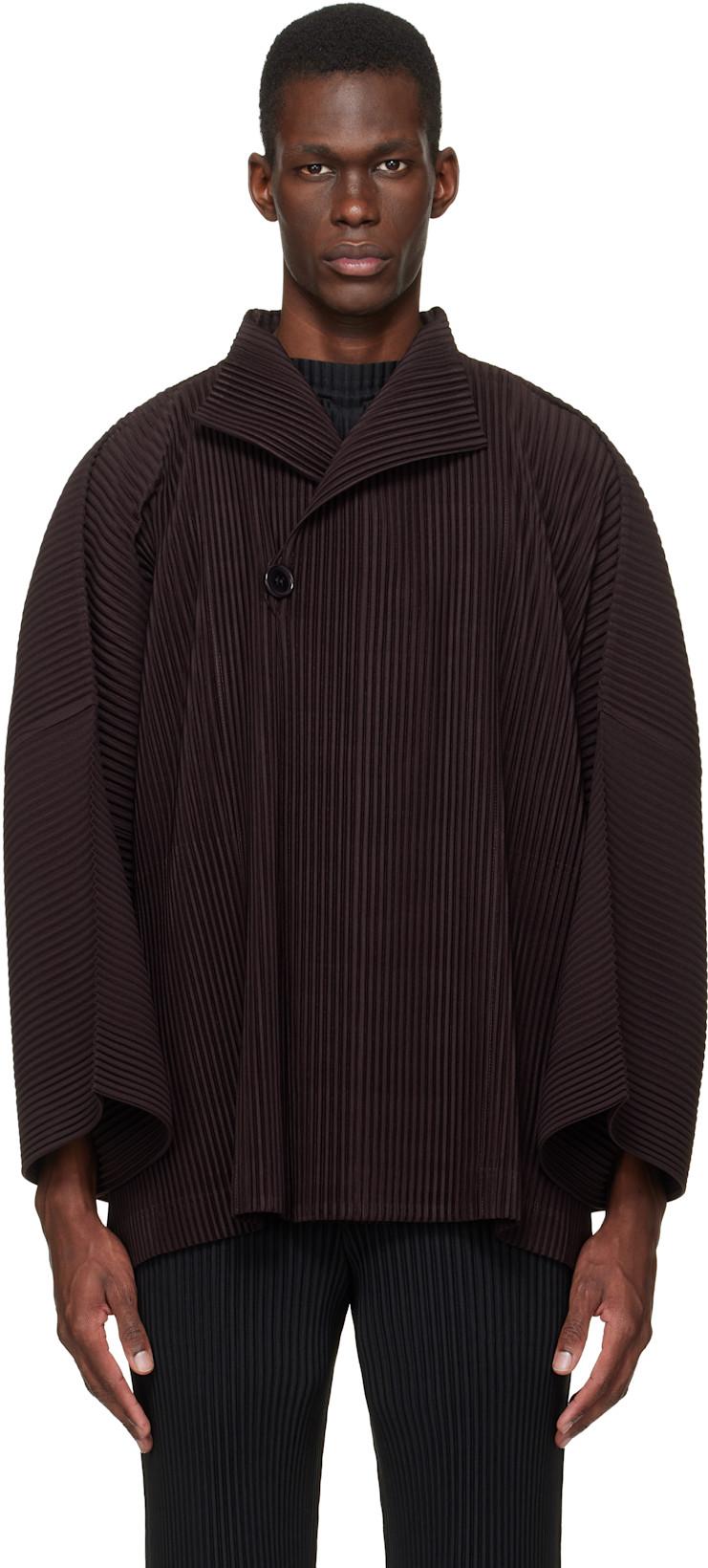 Brown Wear Or Wrap Jacket by ISSEY MIYAKE