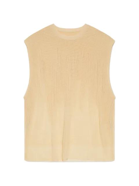 Brush Close-Up round-neck top by ISSEY MIYAKE