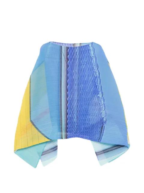 City Collage Madame-T pleated poncho by ISSEY MIYAKE