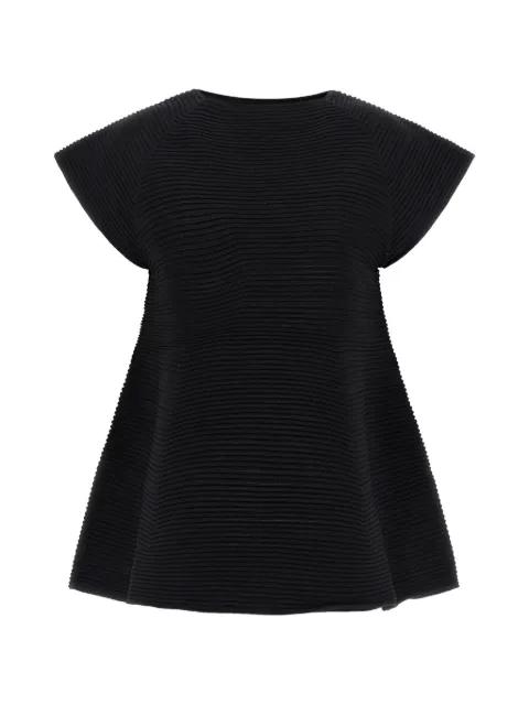Corrugated knit dress by ISSEY MIYAKE