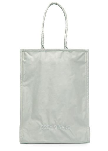 Crumplable logo-embroidered woven tote by ISSEY MIYAKE