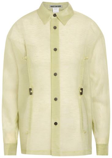 Drawstring organza shirt by ISSEY MIYAKE