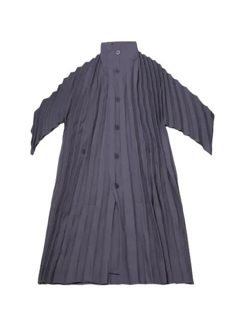 Edge pleated button coat by ISSEY MIYAKE