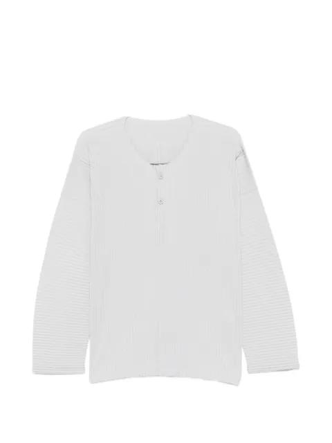February pleated button T-shirt by ISSEY MIYAKE