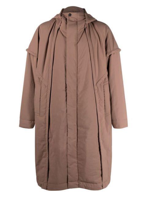 Frame hoodied padded coat by ISSEY MIYAKE