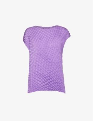 Gleam asymmetric-sleeves woven top by ISSEY MIYAKE