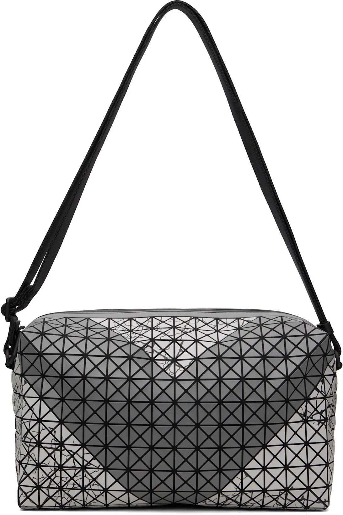 Gray Autobahn Saddle Bag by ISSEY MIYAKE