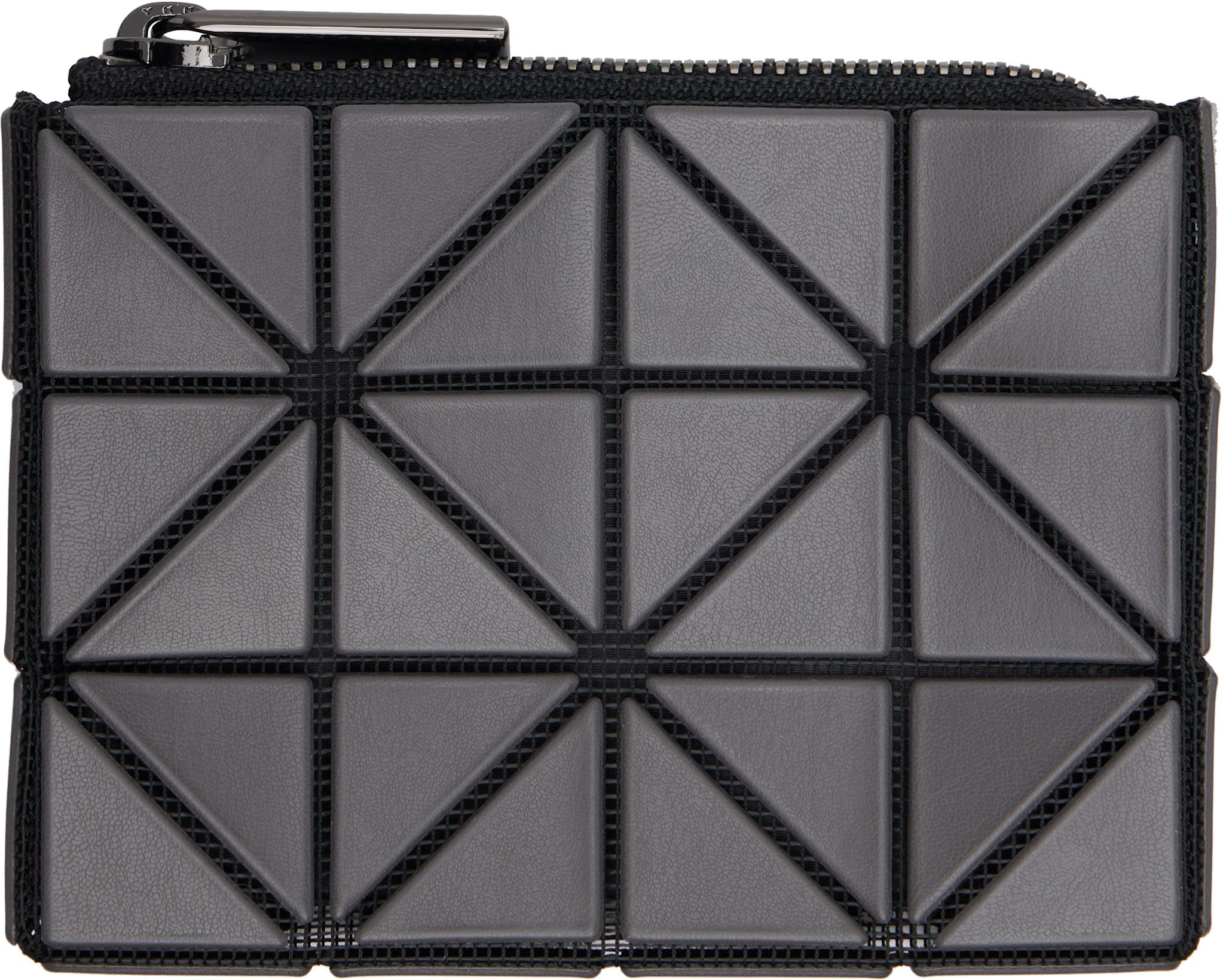 Gray Casette Card Holder by ISSEY MIYAKE