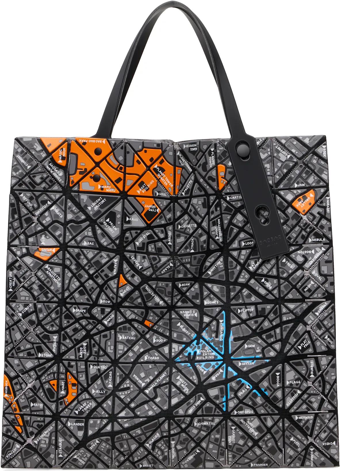 Gray Map Tote by ISSEY MIYAKE