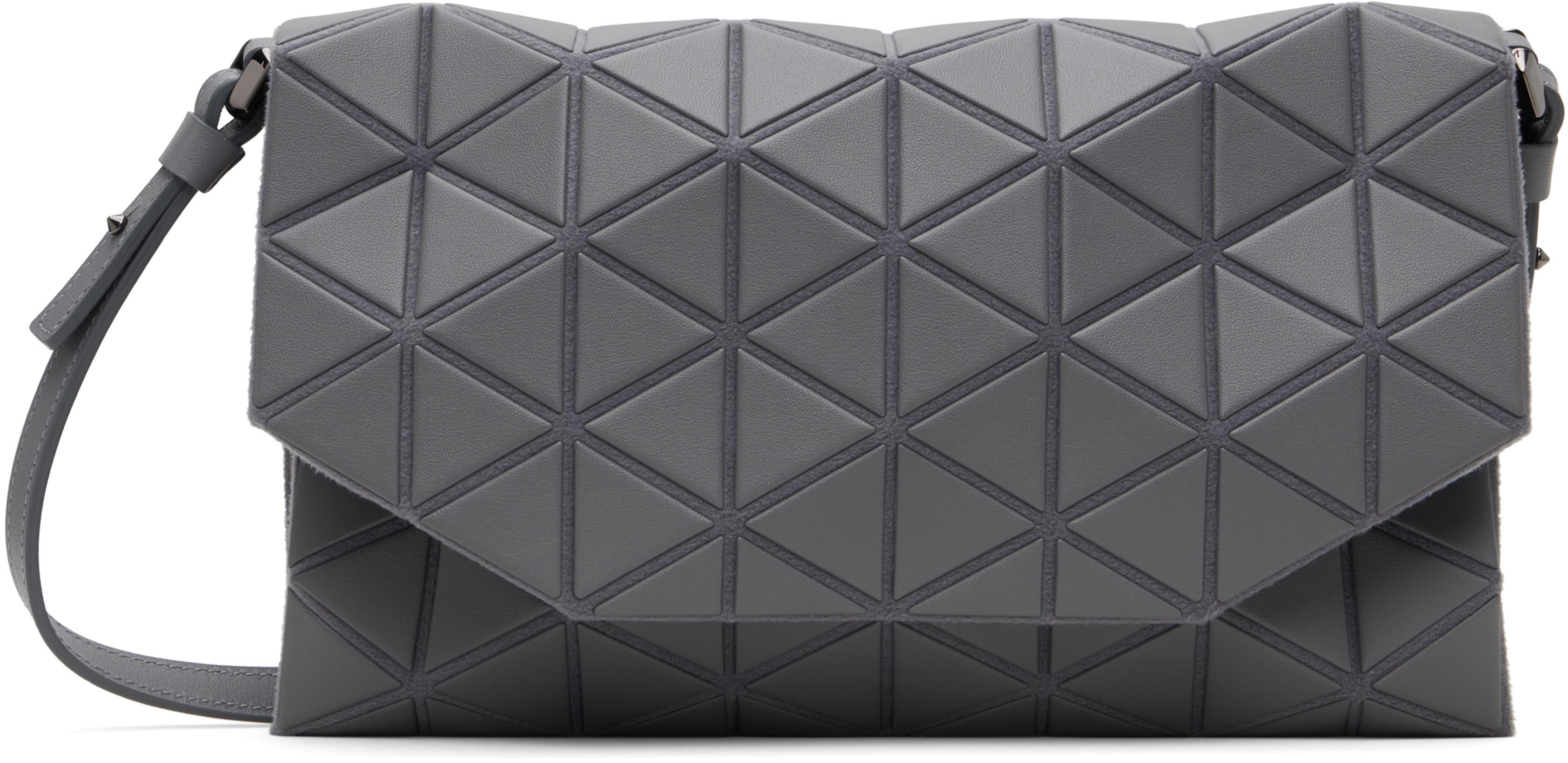 Gray Matte Tonneau Bag by ISSEY MIYAKE