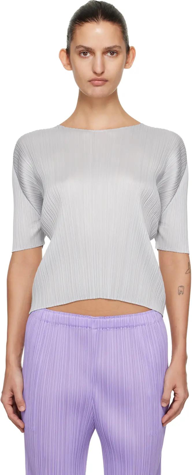 Gray Monthly Colors April T-shirt by ISSEY MIYAKE