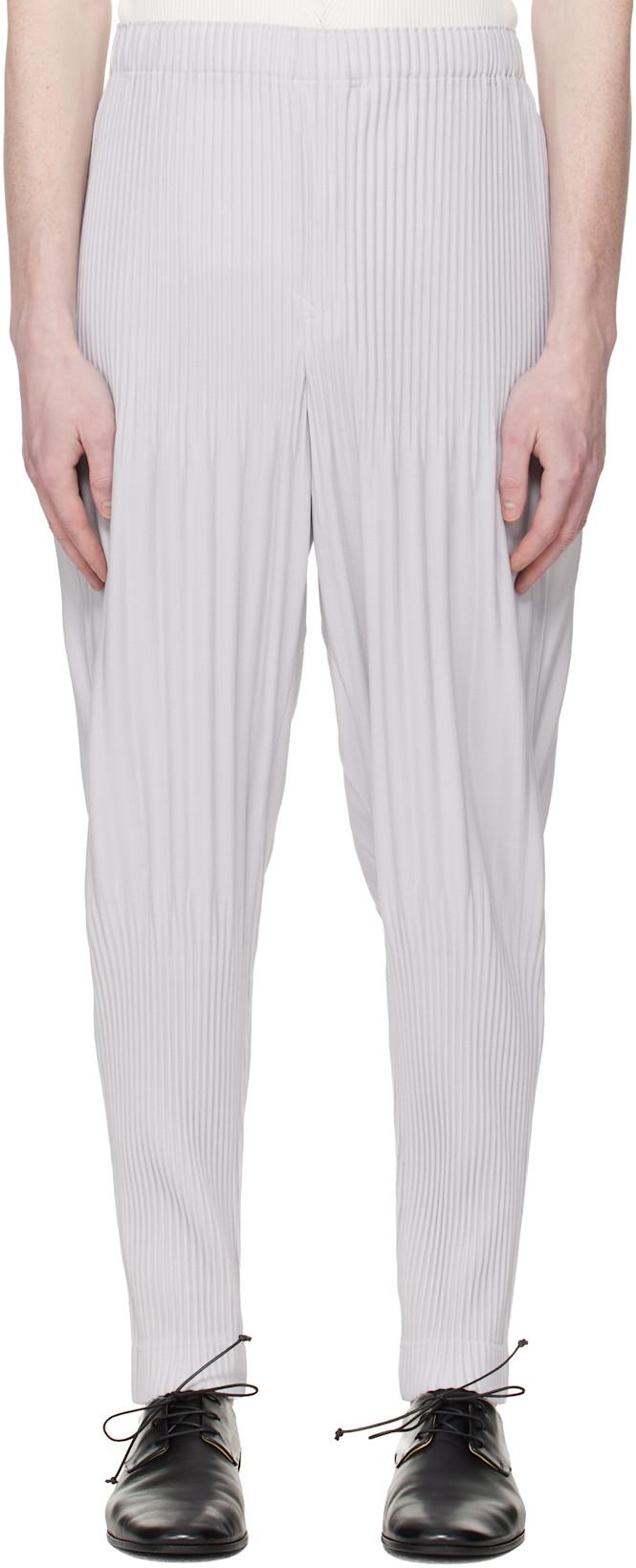 Gray Monthly Colors February Trousers by ISSEY MIYAKE