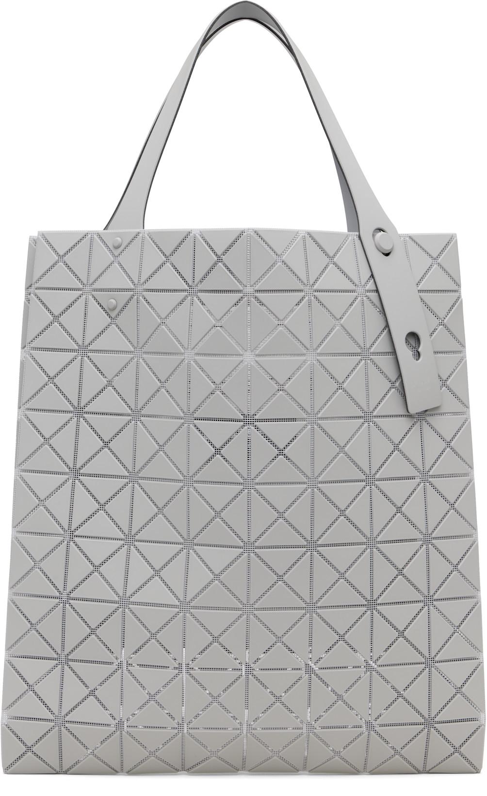 Gray Prism Plus Tote by ISSEY MIYAKE