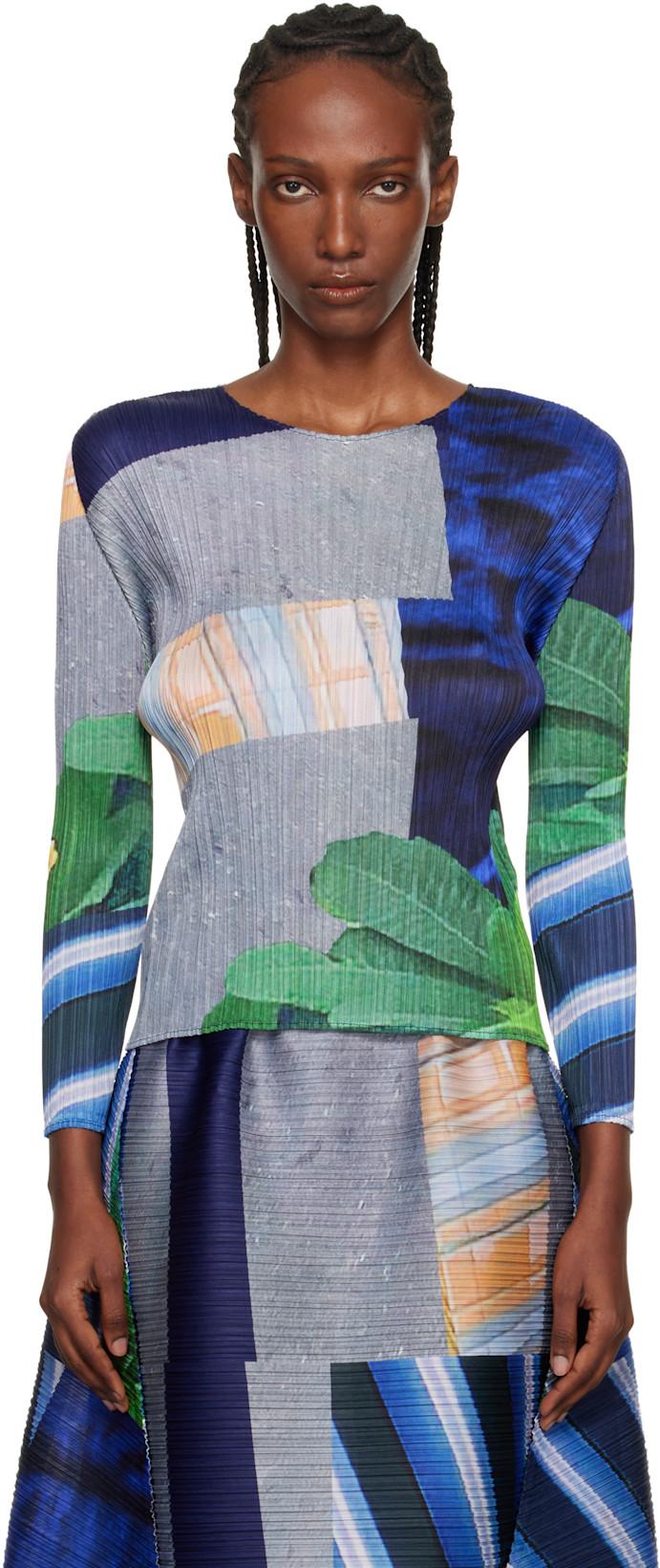 Gray & Navy City Collage T-shirt by ISSEY MIYAKE