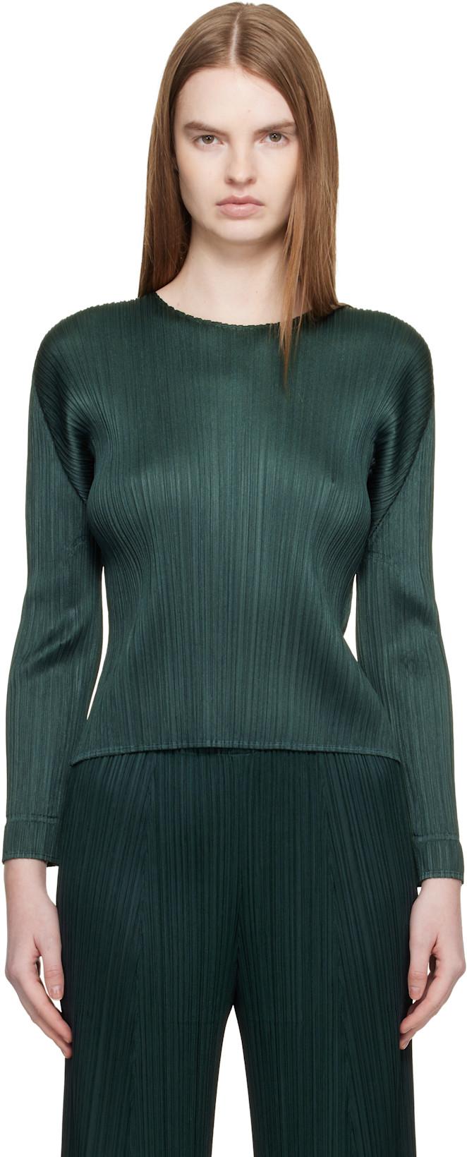 Green Monthly Colors December Blouse by ISSEY MIYAKE