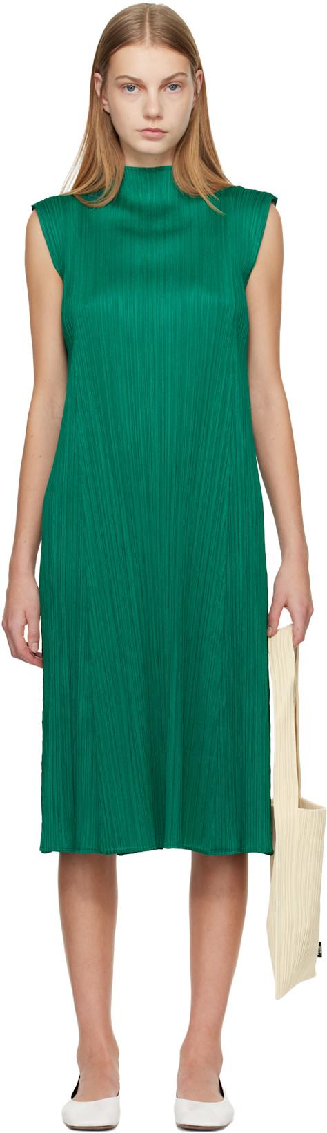 Green Monthly Colors November Midi Dress by ISSEY MIYAKE