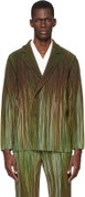 Green Paint Brush Close-Up Blazer by ISSEY MIYAKE Green Paint Brush Close-Up Blazer by ISSEY MIYAKE