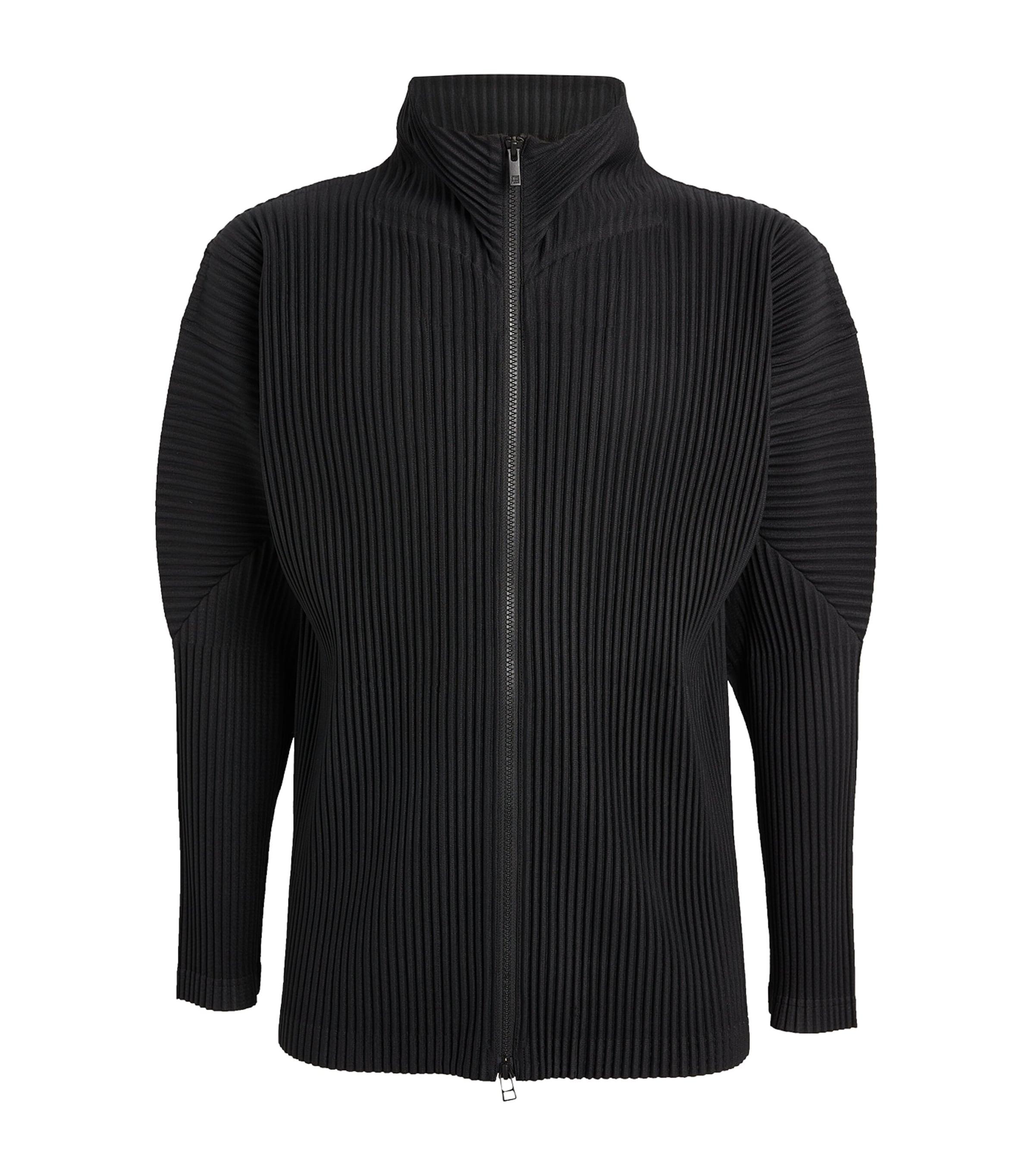 Homme Plissé Issey Miyake Pleated Zip-Up Cardigan by ISSEY MIYAKE