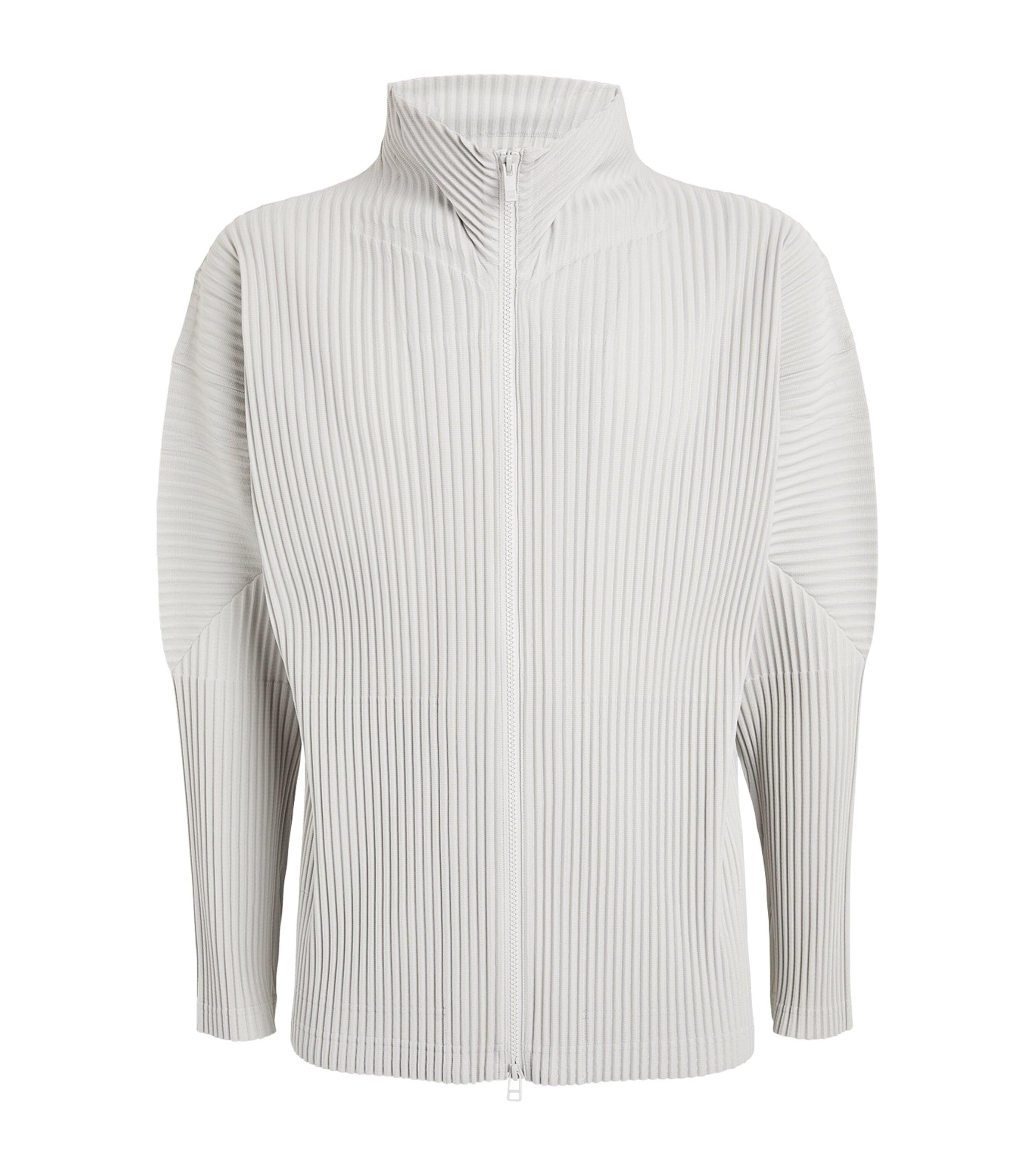 Homme Plissé Issey Miyake Pleated Zip-Up Cardigan by ISSEY MIYAKE