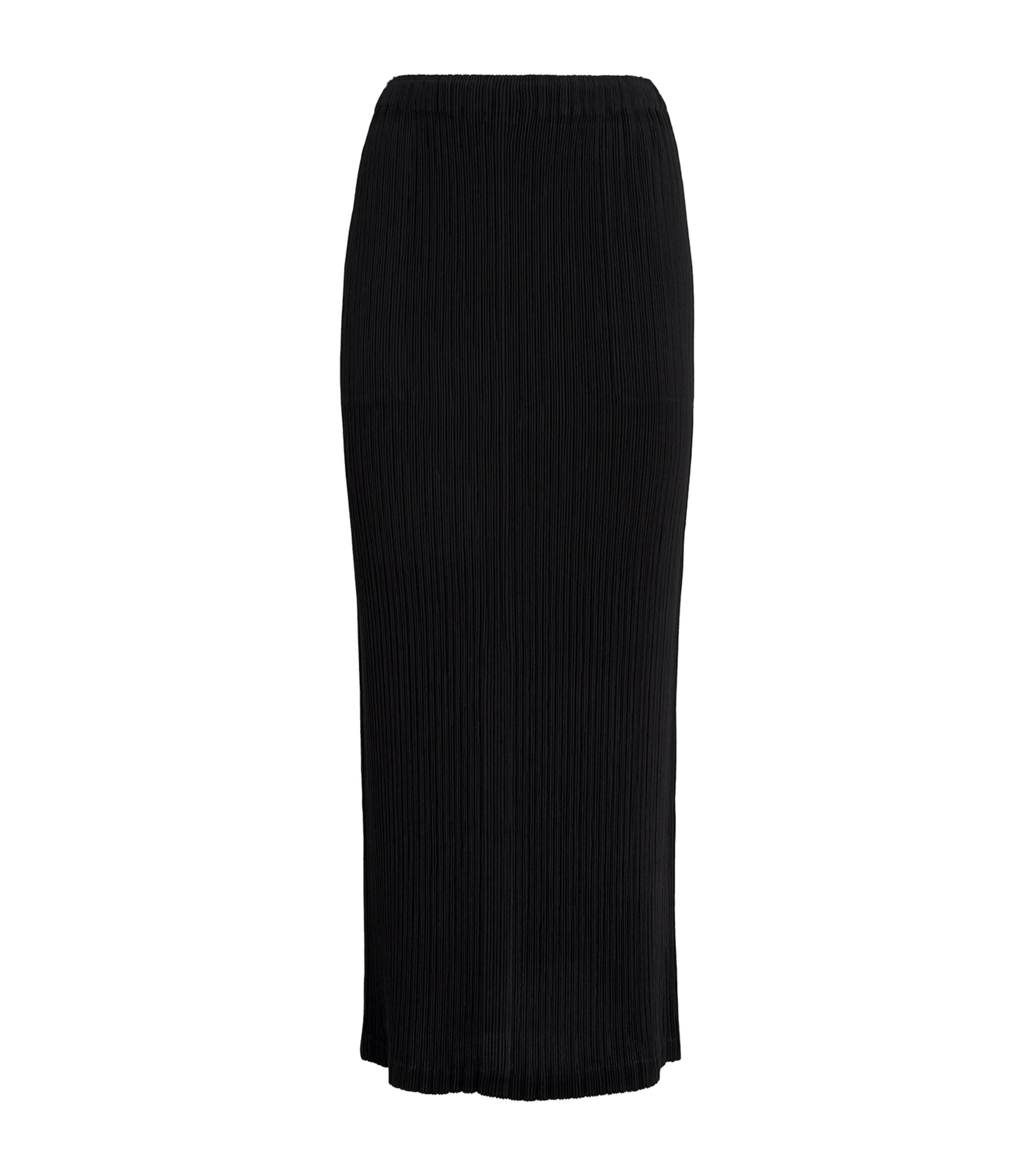 Issey Miyake Hatching Bottoms Pleated Maxi Skirt by ISSEY MIYAKE